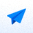 Telegram 软件图标 - 一个纸飞机形状的蓝色图标