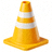 VLC 媒体播放器图标 - 一个黄色交通锥形状的图标