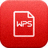 WPS Office 软件图标 - 一个红色背景上有'WPS'字样的图标